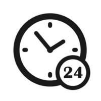 ícone de relógio de estilo simples vetor