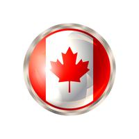 Botão de Canadá isolado vetor