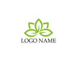 Logotipos de folha verde ecologia natureza elemento vector ícone