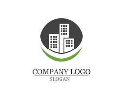 Apartamento Design de logotipo para sinal corporativo de negócios vetor