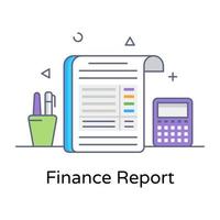 download de vetor de contorno plano de um relatório de finanças