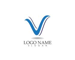 Logotipo de negócios letras V e modelo de símbolos vetor