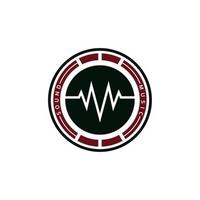 logotipo de forma de onda de som de equalizador de música com inspiração de design de letra m iniciais vetor
