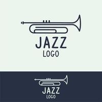logotipo de trompete simples para inspiração de design de festival de jazz vetor
