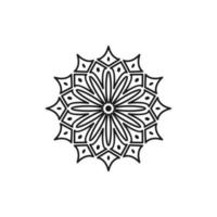 inspiração de design de logotipo de mandala de padrão floral vetor