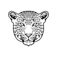 inspiração de design de vetor de rosto de leopardo