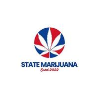 reino unido inglaterra bandeira nação cbd maconha cannabis design de logotipo vetor