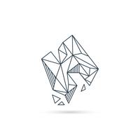 gemstone letter h logo design ícone modelo vector elemento isolado