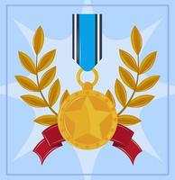 medalha de primeiro lugar vetor