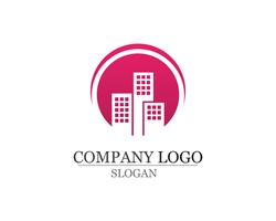 Apartamento Design de logotipo para sinal corporativo de negócios vetor