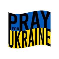 bandeira nacional ucraniana. símbolo de conceito de suporte de ajuda e sem guerra no país da ucrânia. ilustração vetorial isolada vetor