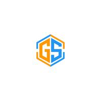 letra GS logotipo inicial modelo vector ilustração icon elemento