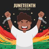 celebração do dia da liberdade de 19 de junho vetor