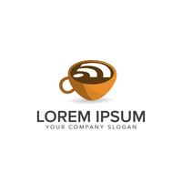 Logotipo sem fio de café. Comida e bebida conceito de design de logotipo templat vetor