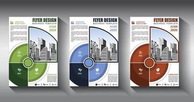 relatório anual de layout de folheto de modelo de negócios de panfleto vetor