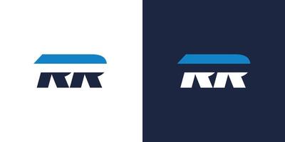 design de logotipo de letra inicial rr exclusivo e moderno vetor
