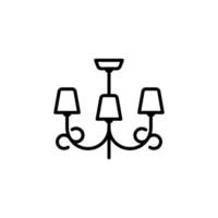 logotipo do candelabro. silhuetas vetoriais vintage e lustre de luxo vetor