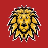 head lion esports logo, mascote agressivo para o seu jogo de equipe vetor