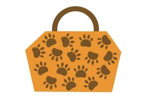 bolsa de transporte para cães ou gatos pequenos. acessórios para animais de estimação. conceito de loja. vetor