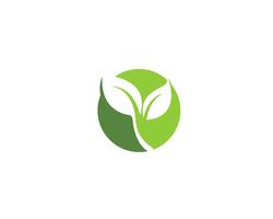 green leaf ecology ícones de vetor de elemento de natureza