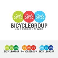 modelo de logotipo de vetor de grupo de bicicleta