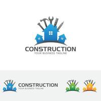 logotipo da casa de construção e reparo vetor