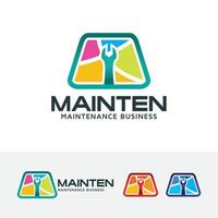 logotipo do conceito de vetor de serviço de manutenção