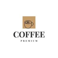 design de modelo de logotipo premium de café vetor