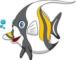 ilustração vetorial de peixe mourisco de desenho animado vetor