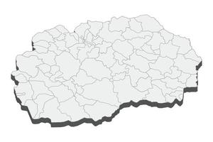 ilustração do mapa 3D da Macedônia vetor