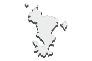 ilustração de mapa 3D de maionese vetor