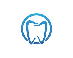 Ícones de modelo de logotipo e símbolos de cuidados dentários vetor