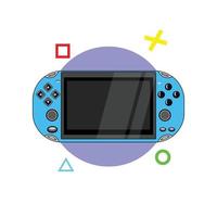 uma ilustração de um console de jogos vetor