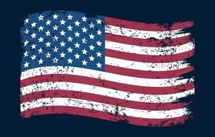 bandeira americana vintage grunge vetor