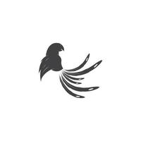 modelo de vetor de design de logotipo de papagaio