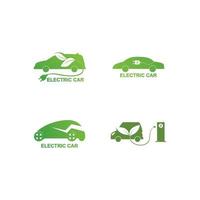 carro elétrico ilustração vetorial de carro verde vetor