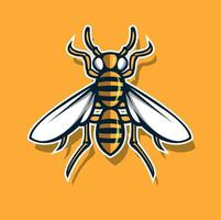 design isolado de vespa para logotipo esportivo vetor