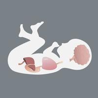 diagrama de órgão digestivo básico infantil vetor