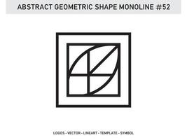 padrão de design de telha monoline de forma geométrica abstrata sem costura pro vetor livre