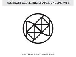 vetor livre de forma monoline geométrica abstrata