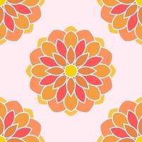 cartão de mandala bonito. flor ornamental doodle redondo isolado no fundo branco. ornamento decorativo geométrico em estilo étnico oriental. vetor