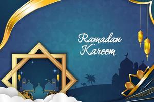 fundo islâmico ramadan kareem com elemento vetor