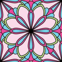 cartão de mandala bonito. flor ornamental doodle redondo isolado no fundo branco. ornamento decorativo geométrico em estilo étnico oriental. vetor