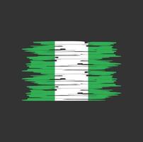 escova de bandeira da nigéria vetor