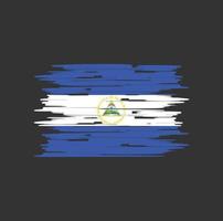 escova de bandeira da nicarágua vetor