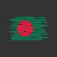 escova de bandeira de bangladesh vetor