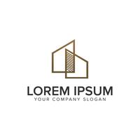 Modelo de conceito de design de logotipo imobiliário minimalista. vetor