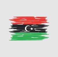 escova da bandeira da libia vetor