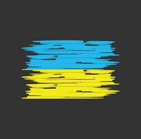 escova de bandeira da ucrânia vetor