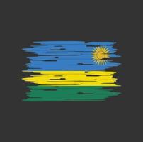 escova de bandeira de ruanda vetor